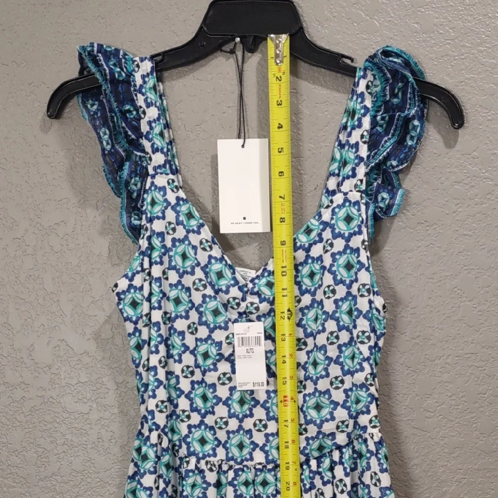 LUCKY BRAND Floral Blue and White Sleeveless Dress - Picture 12 of 17
